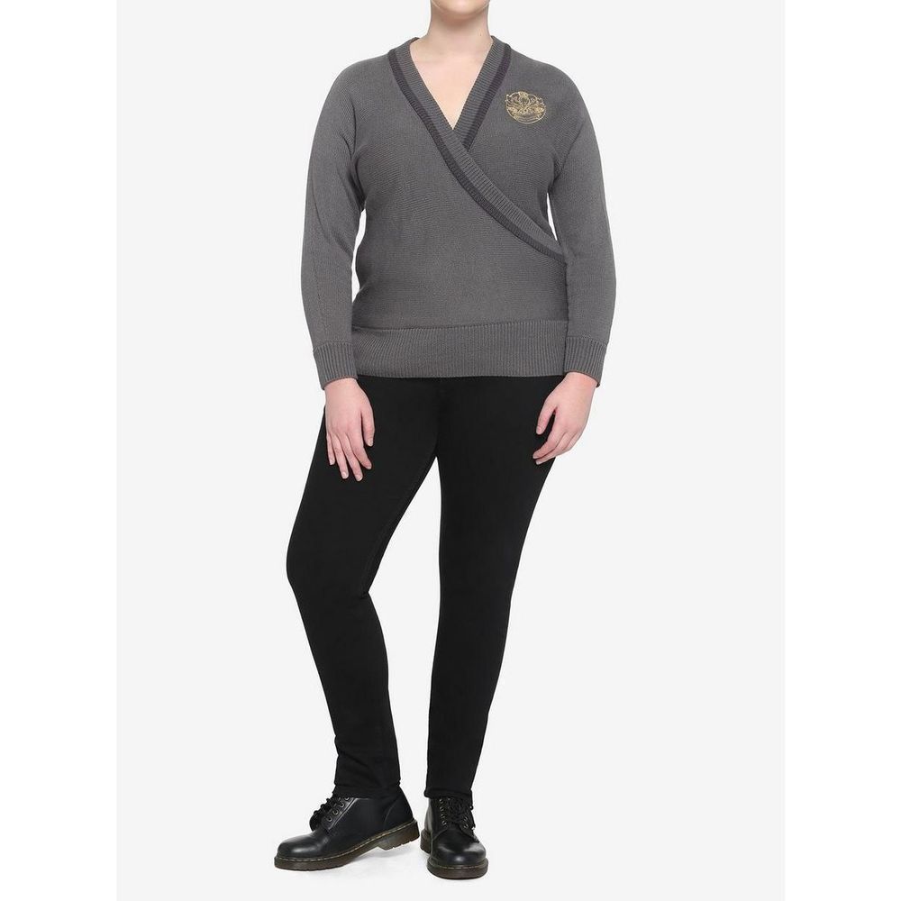 Outlander Crowned Thistle Crossover Knit Sweater Plus Size